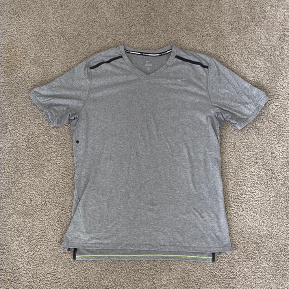 Men's Gray V-Neck Shirt